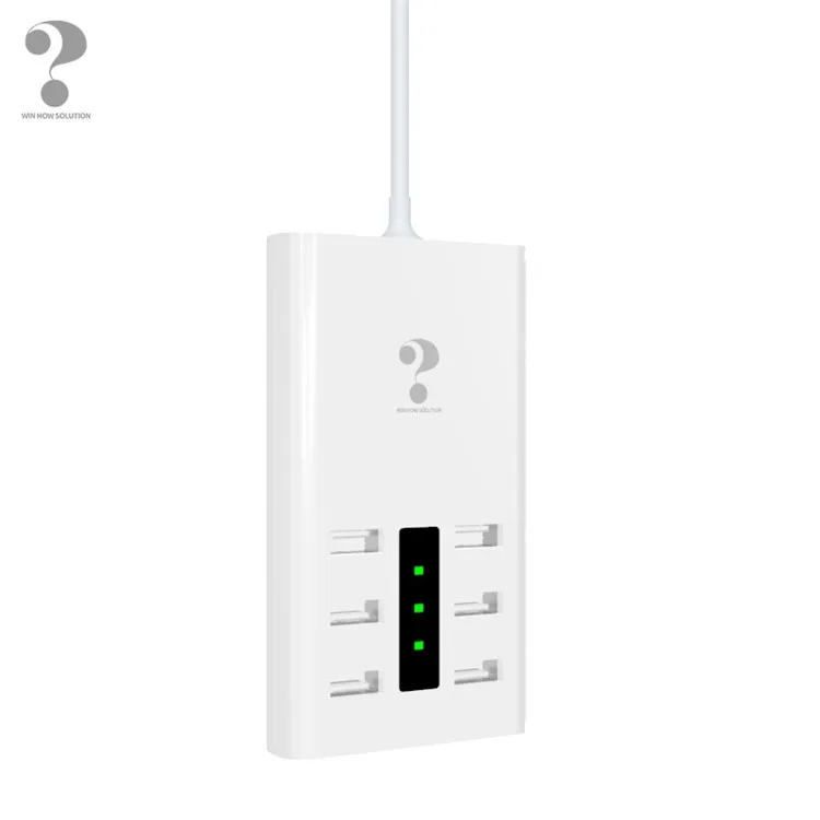 
Universal Quick Charging Head 6 Port Usb Travel Charger Wall Charger 5V 7.2A Fast Charger 