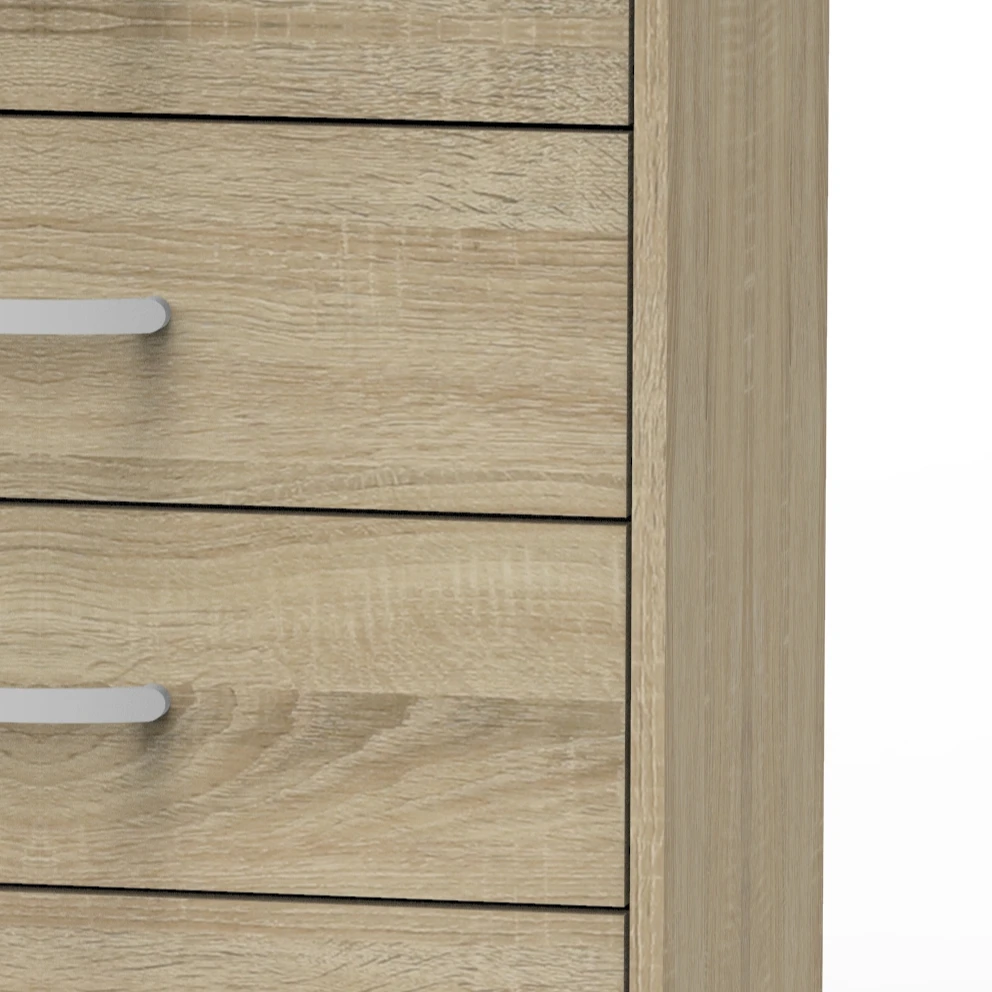 Modern 4 Drawer Open Shelves On Top Storage Rack Shelf Wood Bookshelf Bedroom Cabinet Made in Malaysia 1402