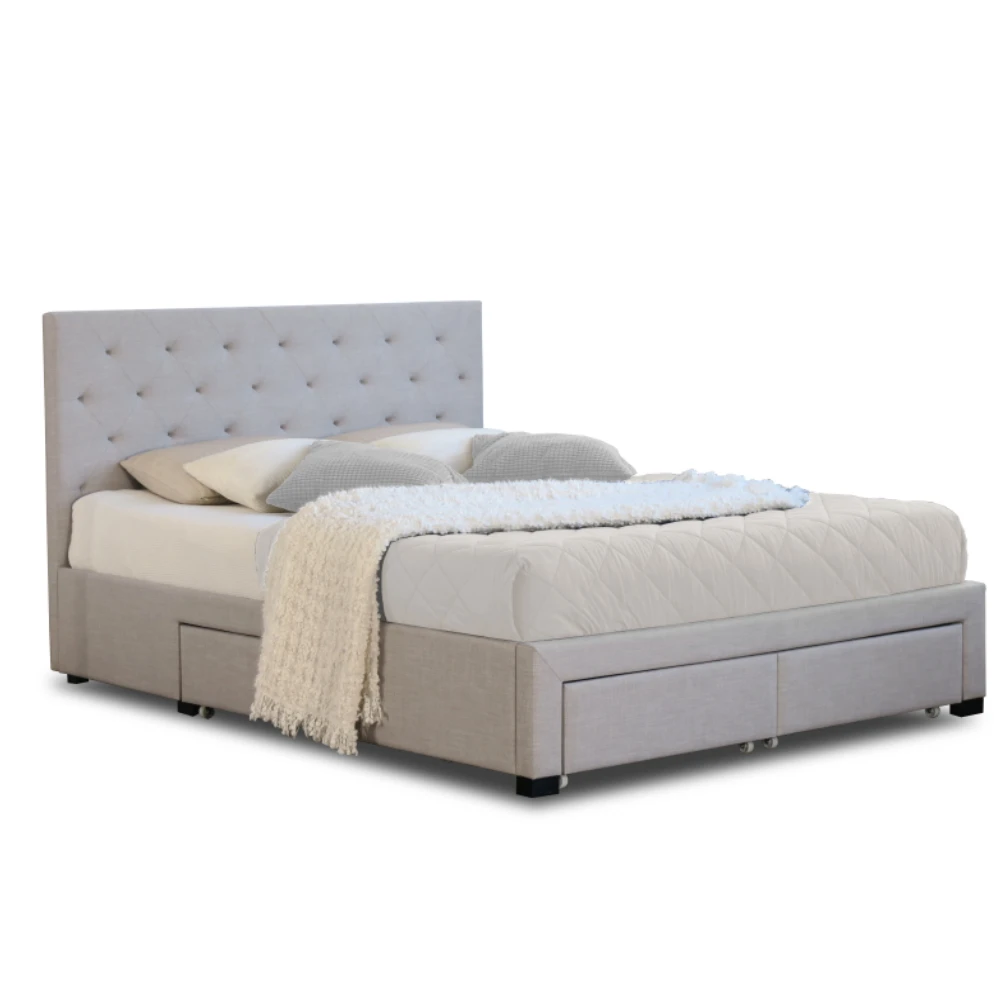 2019 Modern Elegance Design of Lester 4 Drawers King / Queen Beds
