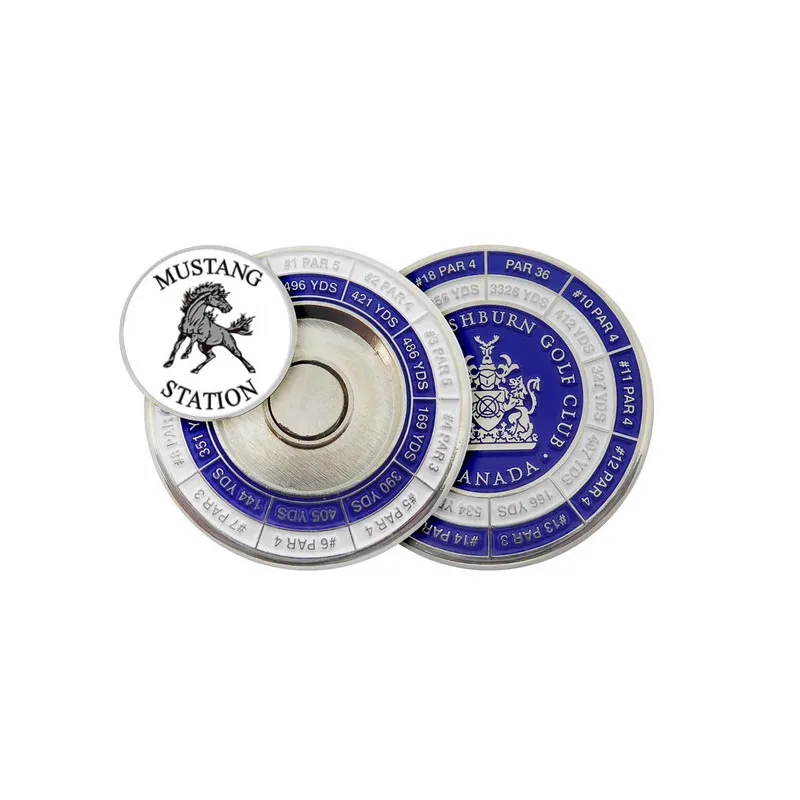 wholesale custom made metal magnetic golf poker chip ball marker
