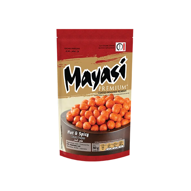 Best Quality Peanut Roasted Coated Snack Mayasi Premium 80 gr Chili Flavor