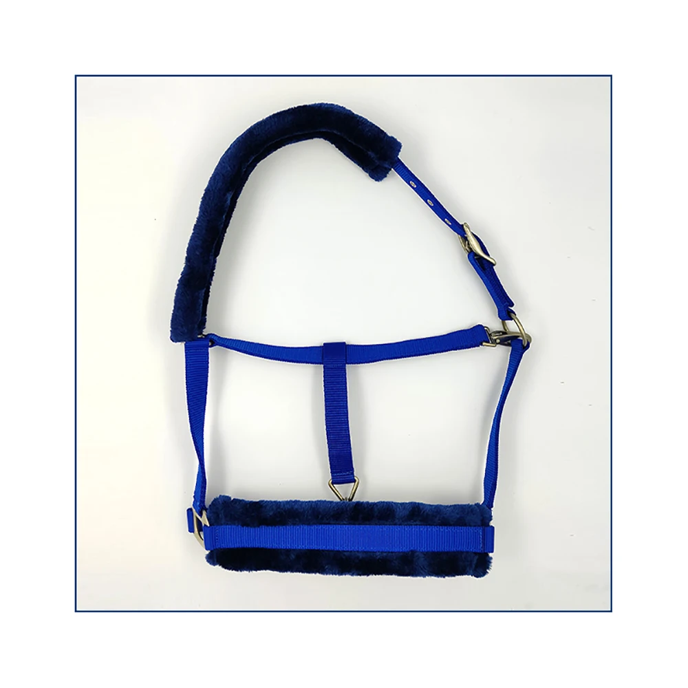 High Quality Blue Black Horse Halters Western Style Durable PP Leather Nylon PVC Materials Adjustable Wholesale Indian Supplier