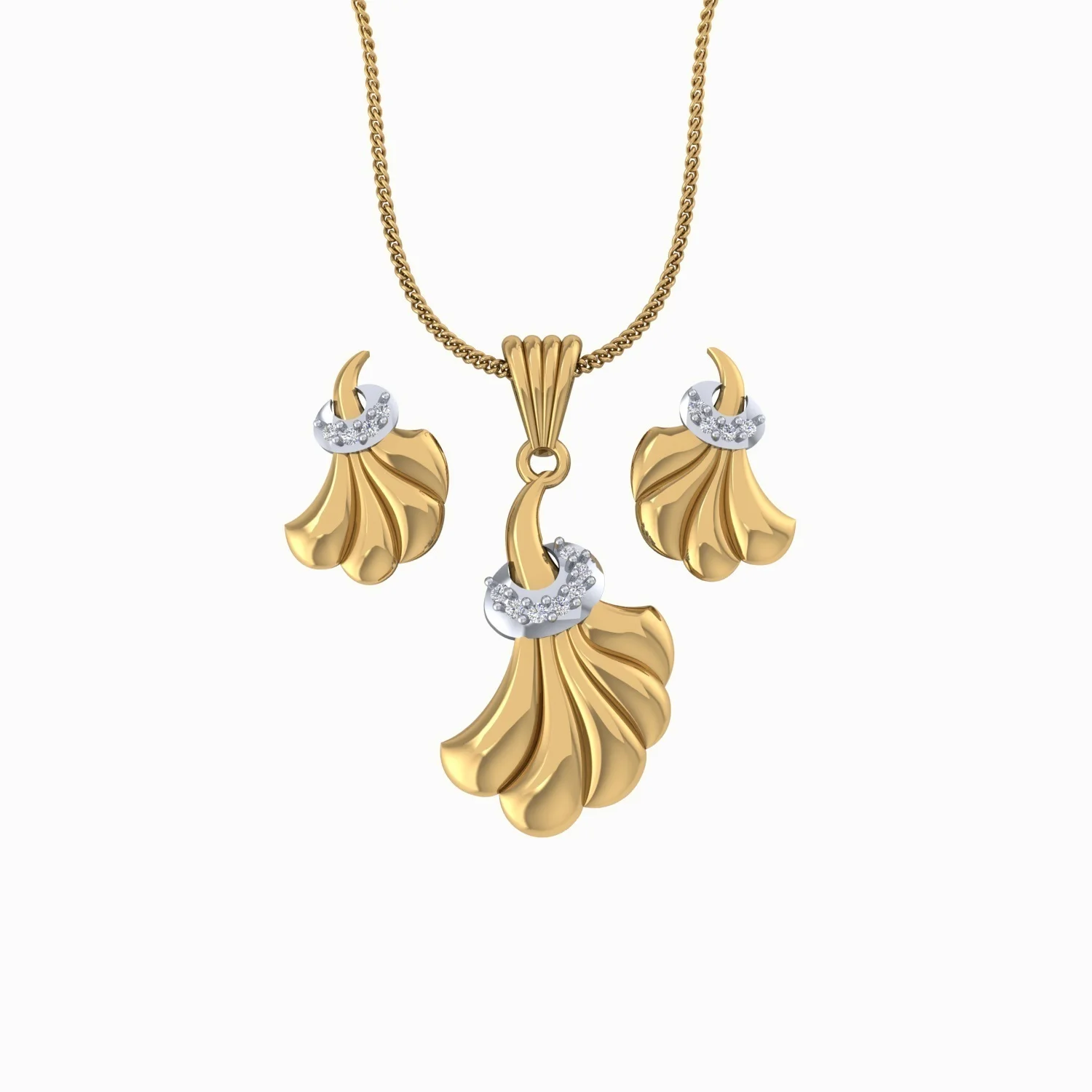 
SPS1022 xuping 18k Gold Plated Queen Nefertiti Egyptian Fashion Pendant Set With Real 0.10 Carat Diamond 