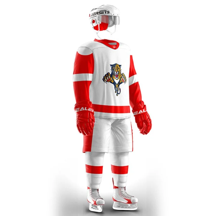 OEM частная этикетка вязаная вышитая вышивка униформа для хоккея с шайбой трафаретной печатью команды США колледжа Лиги