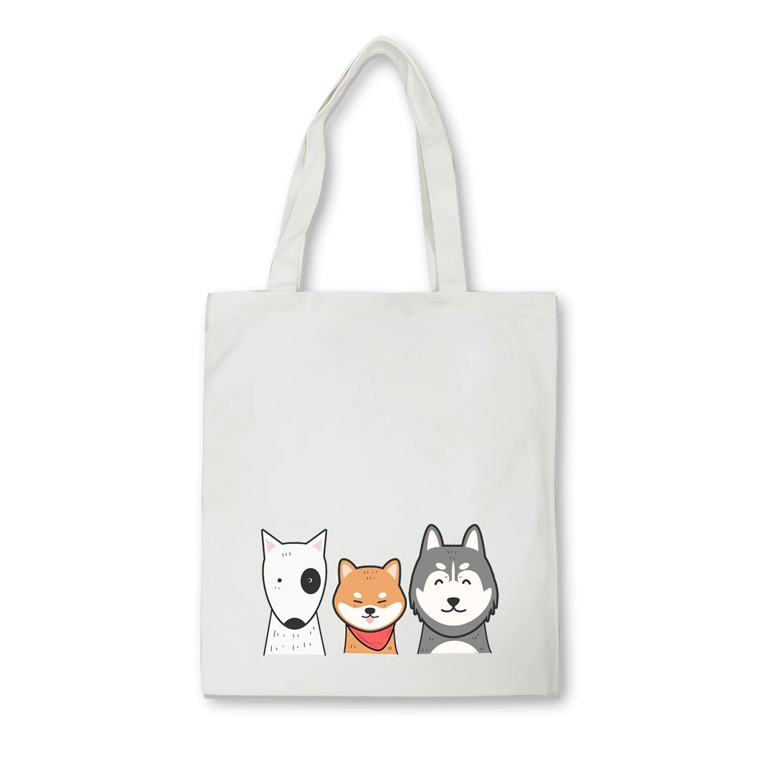 2020 custom logo full color printing canvas cotton tote bag