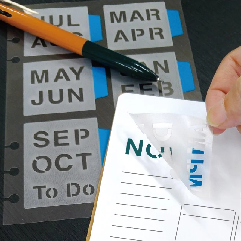 Новый стильный многослойный клейкий трафарет для планировщика