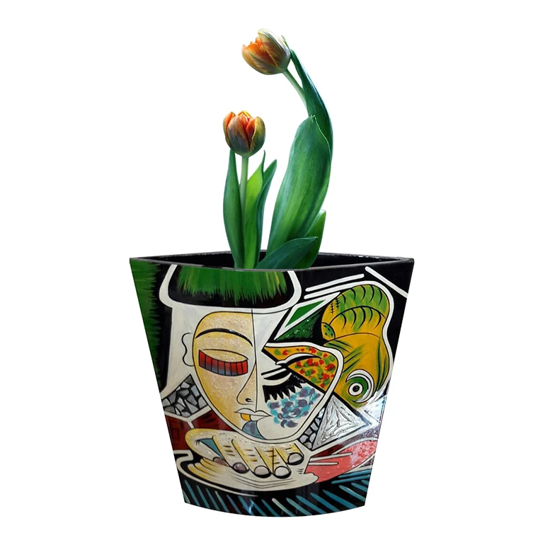 
Artisanl Vase Happy Face Vase Nordic Style Vase Made In Vietnam 