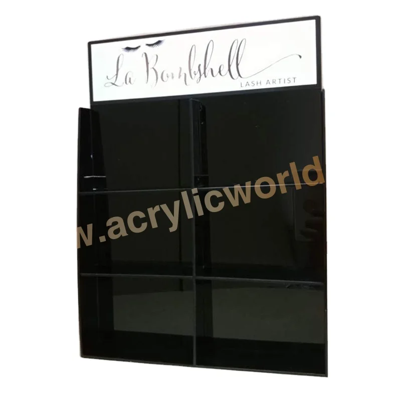Acrylic Customized acrylic countertop display for cosmetics products makeup holder nail polish display stand
