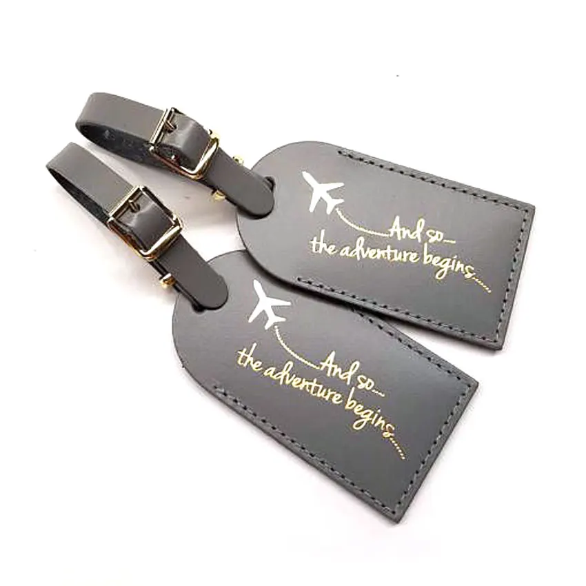 personalized faux leather wedding favors gifts guest luggage tag