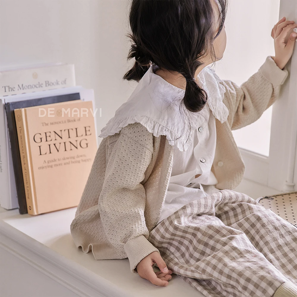 DE MARVI Kids Toddler Checked pocket Casual Pants Trousers Boys Girls Spring Pants Wholesale Korean Manufacturer MADE IN KO