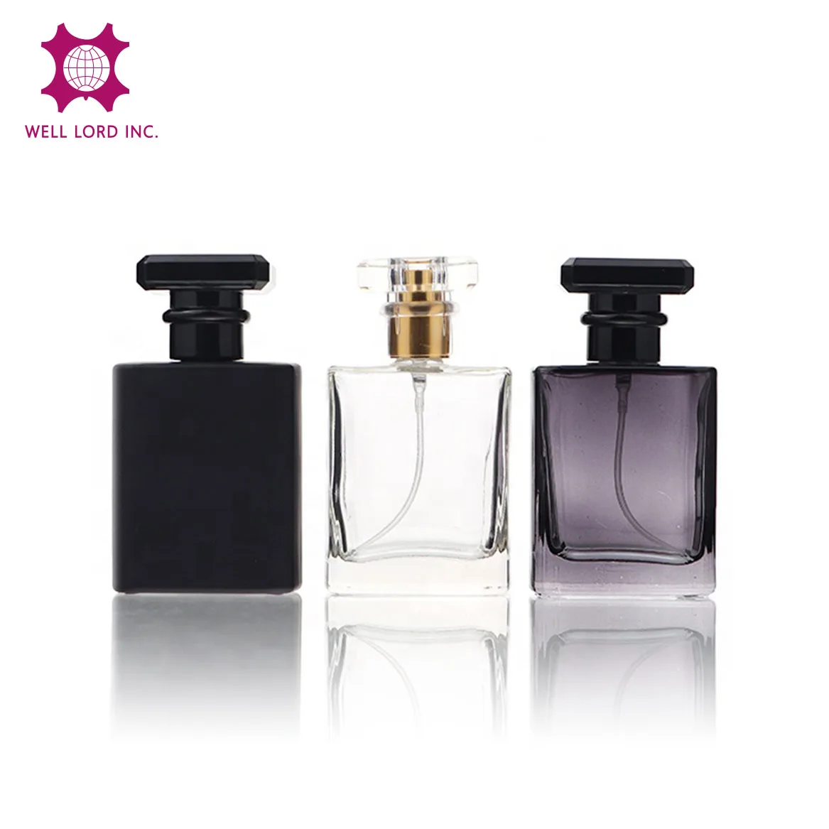 Запас товара фирменные духи в стеклянном флаконе цилиндрической формы 50 мл/100 мл с Глобус форма крышки для пульверизатор духов