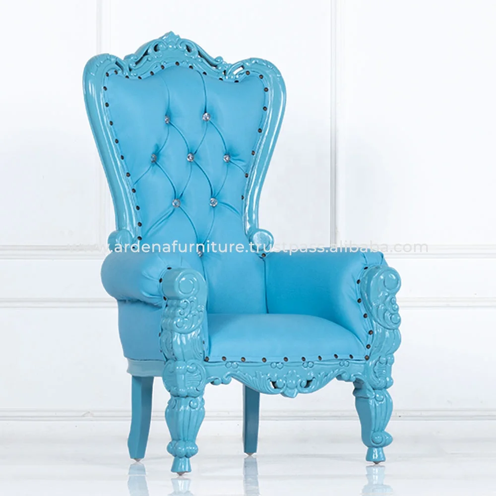 French Antique Wedding Throne Chairs Solid Wood PC Material for Kids for Dining Party & Event Decor for Villa & Banquet
