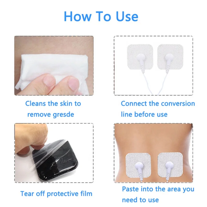 Tens Snap Medic 4 Electrode Machine Replacement Snap Gel In 1 Pads  Tens Unit Muscle Stimulator Tens Electrod
