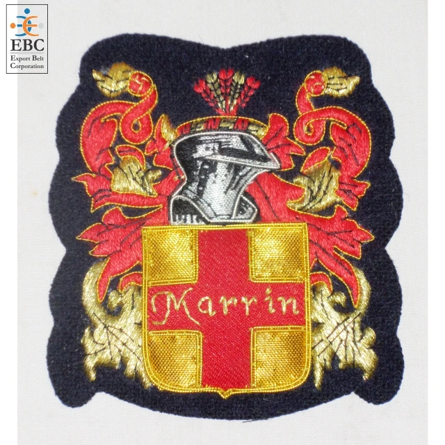 
Coat of Arms | Family Crest | Silk thread and silver bullion wire embroidery Family Crest 