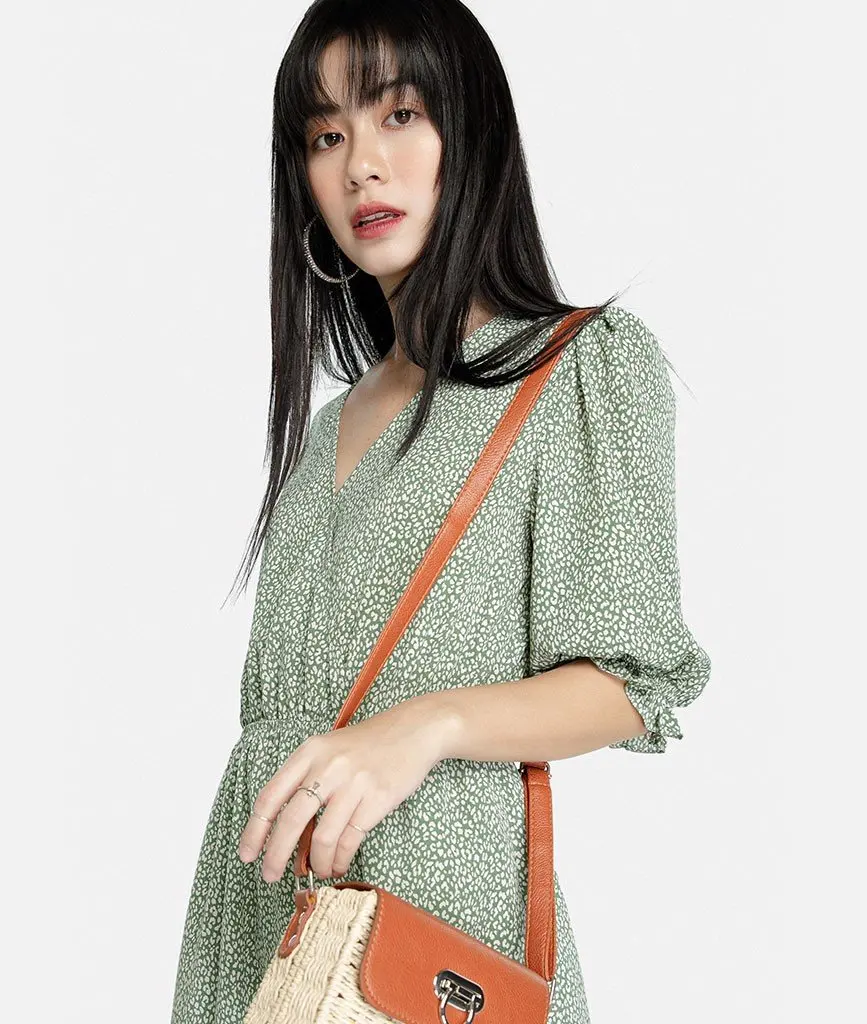 Latest summer fashion Irregular floral chiffon skirt with straps split cute flower printed summer woman dresses Made in Vietnam