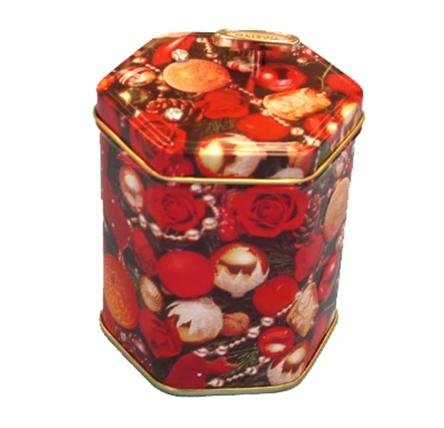 
Octangle music Aluminium metal tin can box food grade custom design for toys stationery Confection Chocolate Candy 