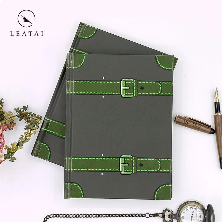 
Custom mini hardcover journal with inner pockets 