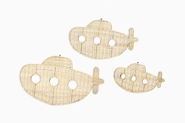 Hot Product Sea Animal Rattan Wall Decor For Kid Room Art Decor Wholesale Vietnam Supplier