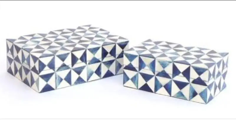 Handcrafted  resin inlay box & wood inlay jewelry boxes customized size color wooden storage box at cheap price