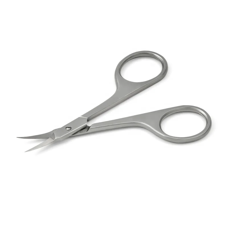 Curved Blade Slim Scissors Precise Pointed Tip Grooming Pedicure Tools Stainless Steel Cuticle Scissors for Manicure Beauty Use