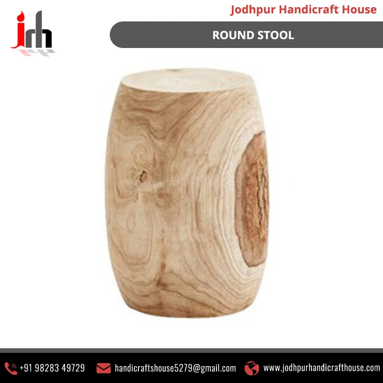 Высококачественный круглый стул из массива манго с естественной отделкой по конкурентоспособной цене