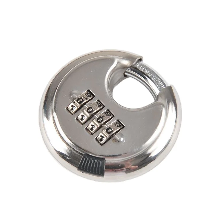 High security stainless steel round lock 70mm combination disc padlocks