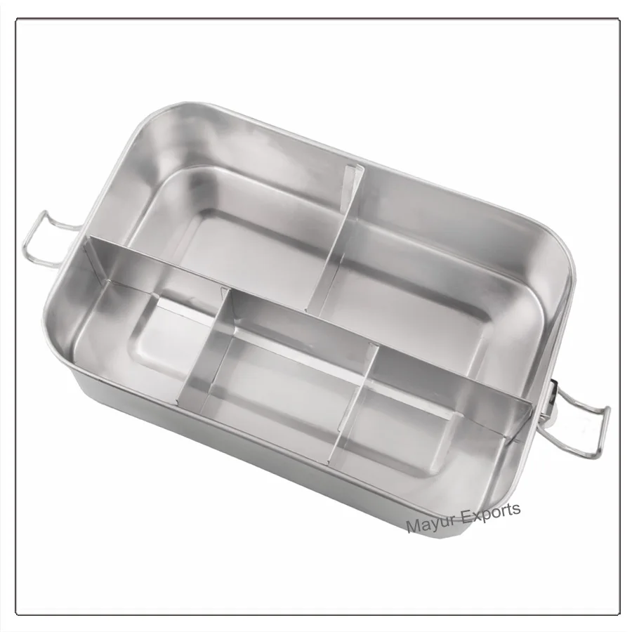 Stainless Steel Lunch Box with compartments metal lunch box with five sections lunch box with 5 inserts