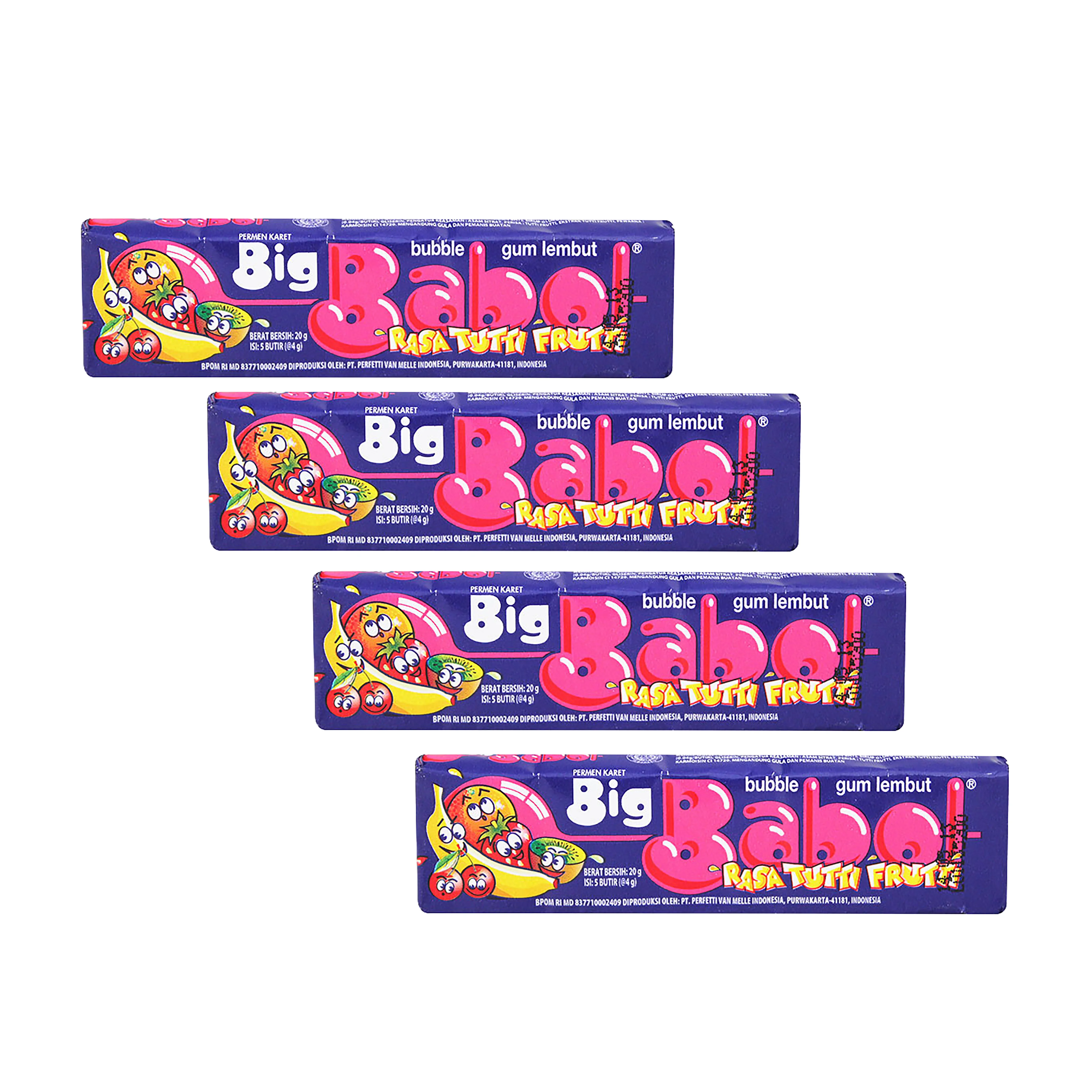 
Hot Selling Chewing Gum Big Babol Stick 22.5 gr with Tutti Fruti Variant 