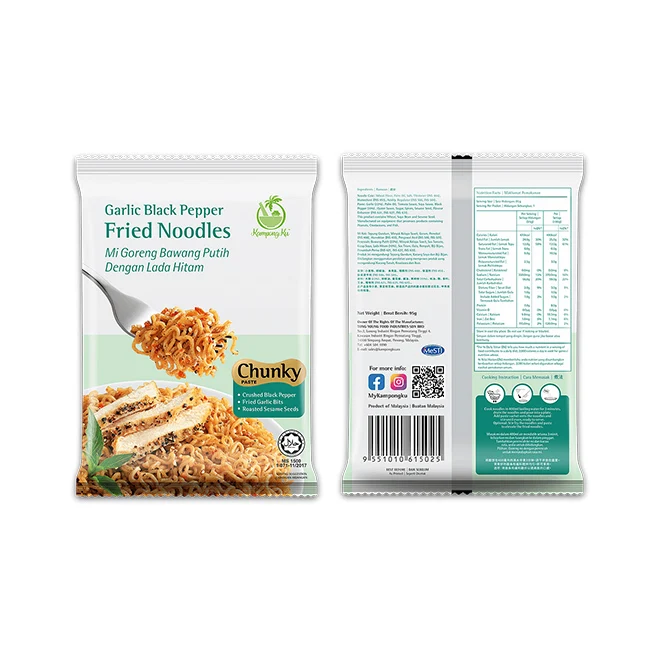 Best Meal From Malaysia Garlic Black Pepper Fried Noodles with Roasted Sesame Seed and Garlic Bits Flavorful and Delicious