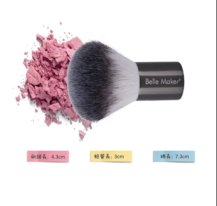 
KABUKI BRUSH, BelleMaker, so soft synthetic hair with hand handle, easy to use with Powder Blush Contour Buffer cosmetic product 