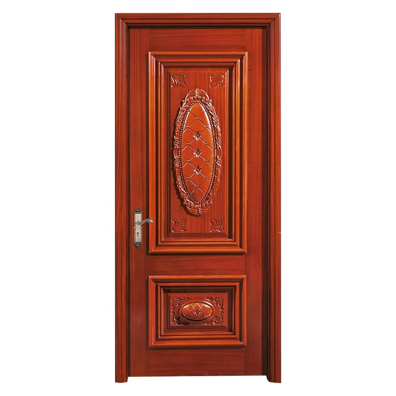 Solid Wood Mahogany Door Antique Carved Wooden Entrance Door With High Quality