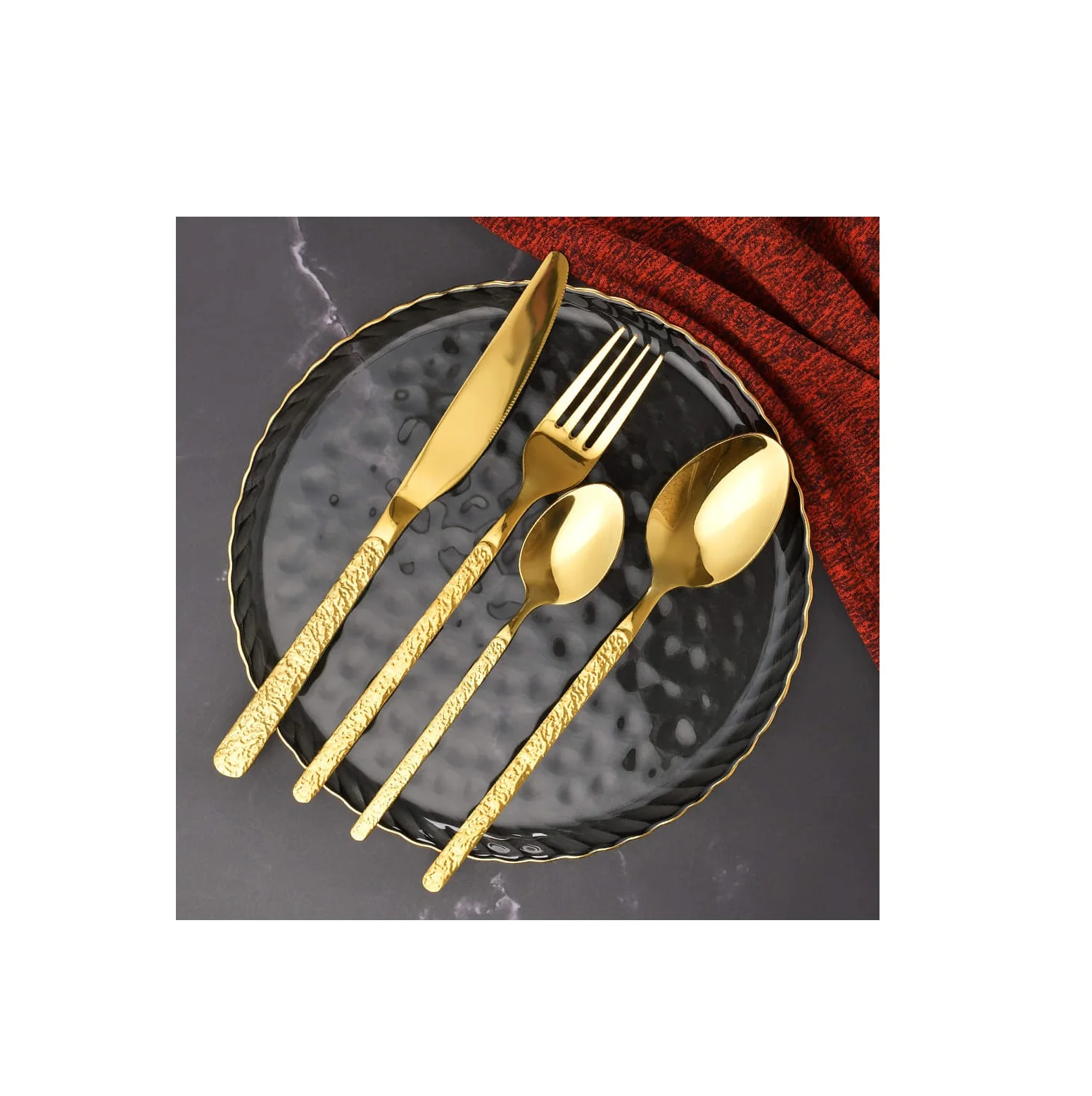 Metal Salad Server With Handle New Salad Server For Serving Salad New Metal Flatware Latest Cutlery Set In Wholesale Price