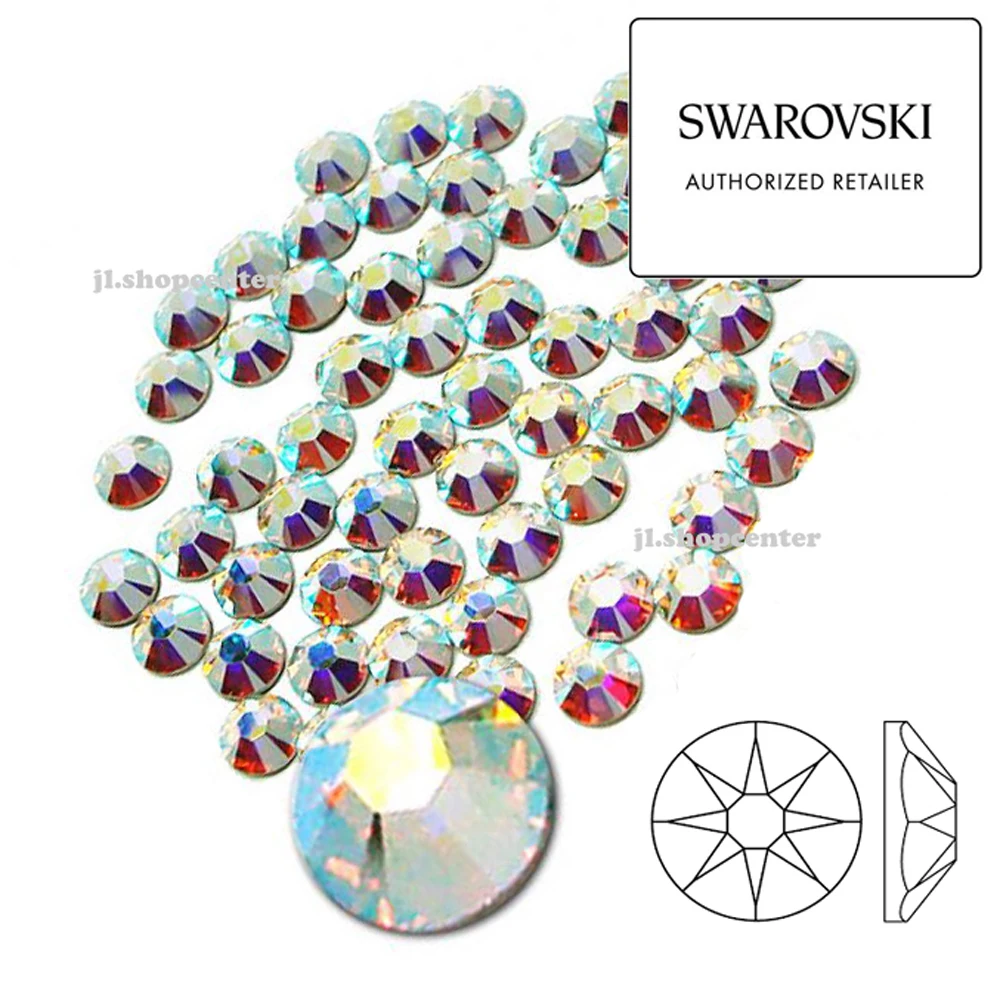  Кристалл AB (001AB) Железный от Swarovski Elements стразы с плоским основанием