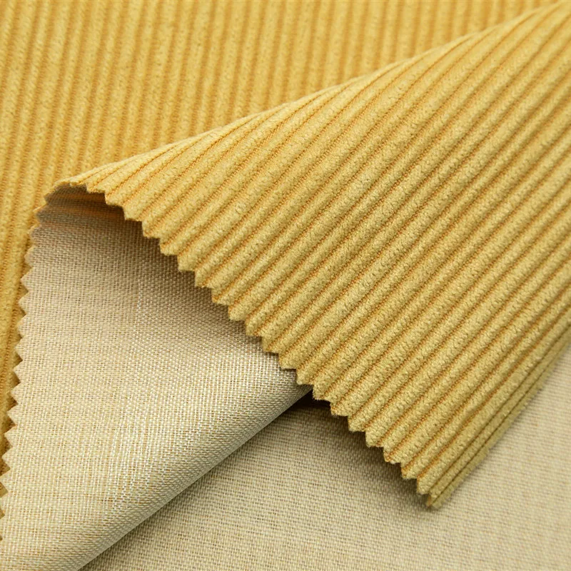 Fabric for Pants Toys and Shoes 6 Wales Home Textile T/N Corduroy Upholstery Fabric Customized Woven Dobby Soft Weft Plain Dyed