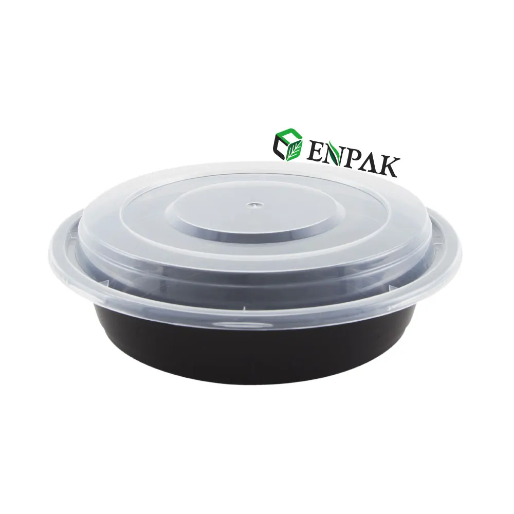 Disposable Stackable storage box PP togo plastic noodle bowl take away food container