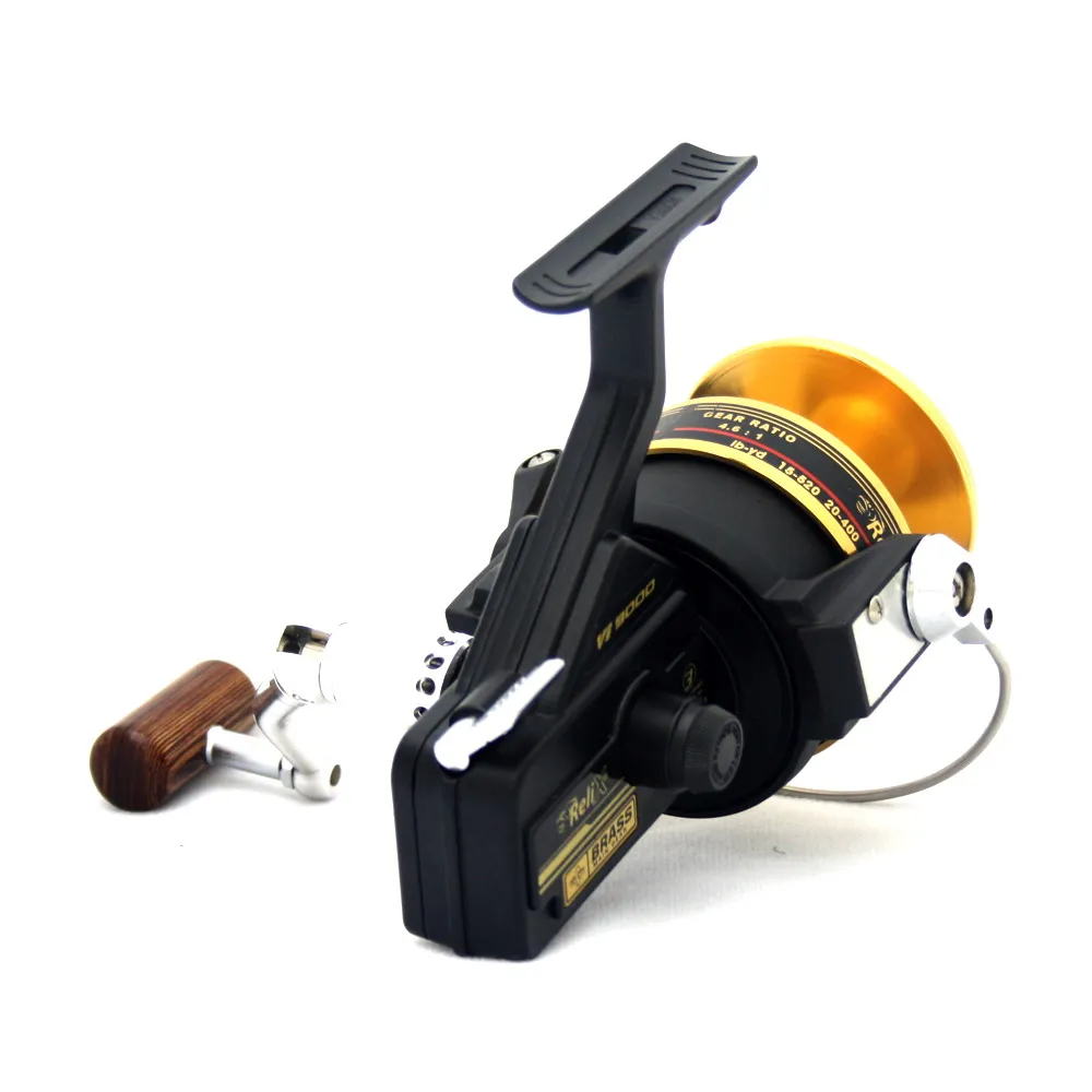 Aluminum Spinning Reel VI Gold 9000 RELIX ALUMINUM Fishing Reel 3BB STRONG CLASSIC DESIGN