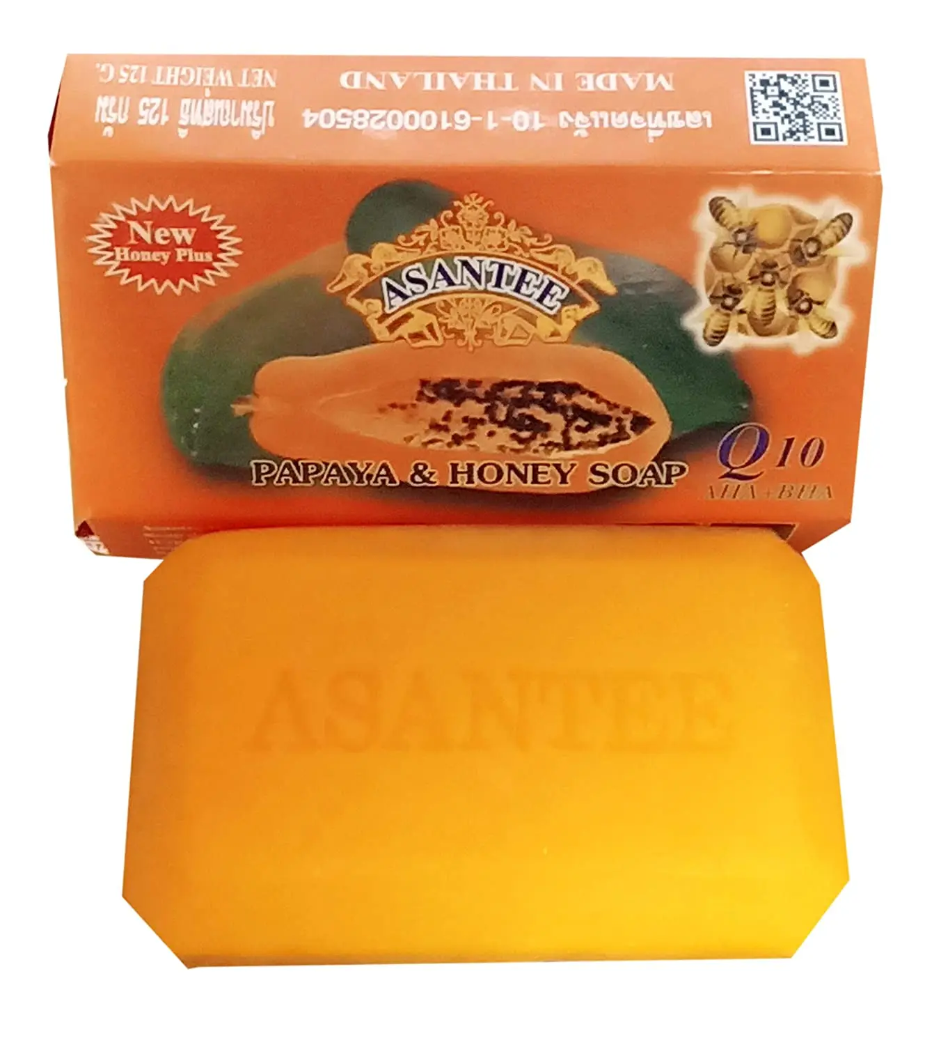
Honey Bearuty Papaya Skin Whitening Honey Kojic Acid Asantee Thai Soap.125 g 