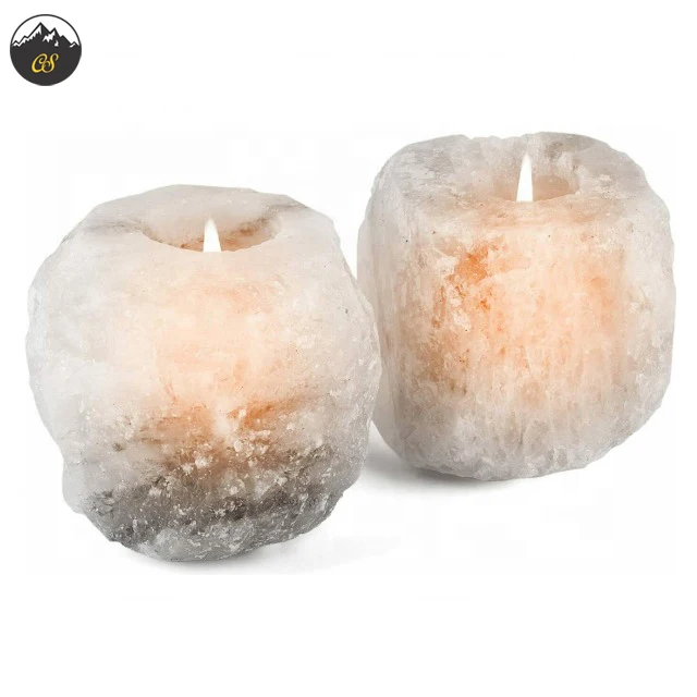Чистый высокое качество индивидуальный дизайн с украшением в виде кристаллов Гималайской Соли Подсвечник доступной цене