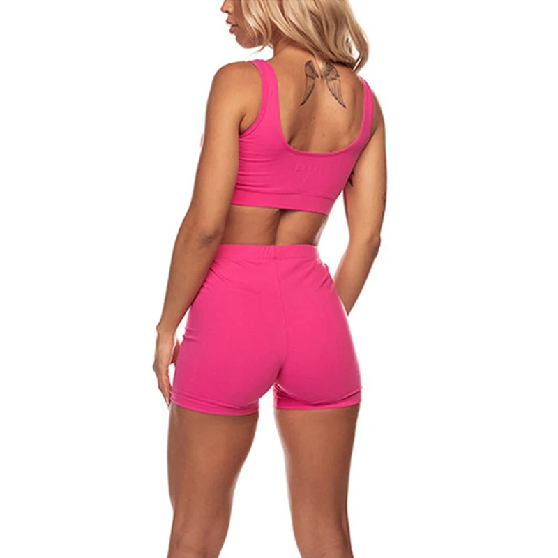  Женская одежда для фитнеса Женский комплект из шорт и бюстгальтера йоги полиэстера спандекса OEM индивидуальная активного отдыха шорты бюстгальтеры
