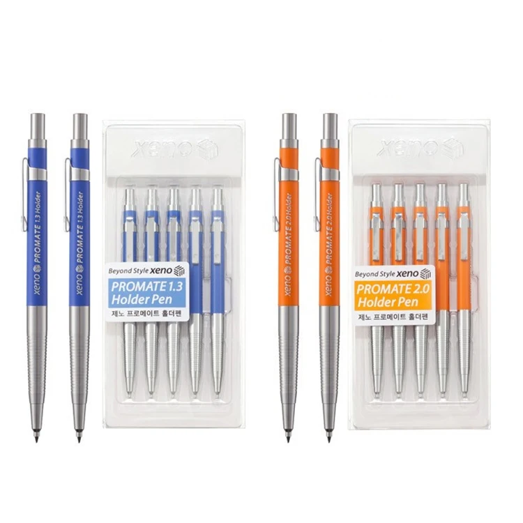 Xeno Promate Lead Holder Pen Mechanical Pencil 1.3mm, 2.0mm 5pcs/SET