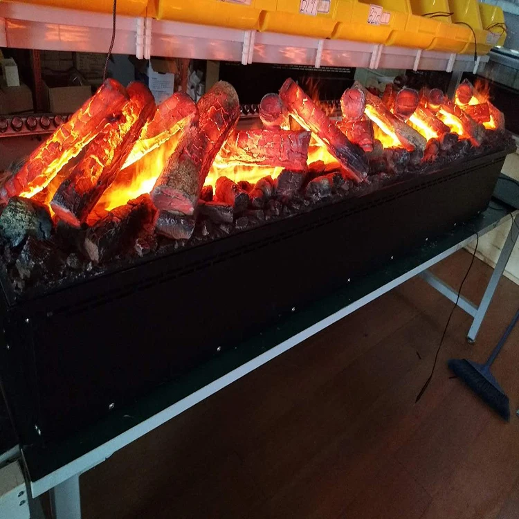 Shanghai factory wholesales 1800mm length artificial charcoal flame 3d water vapor electric fireplace without heater
