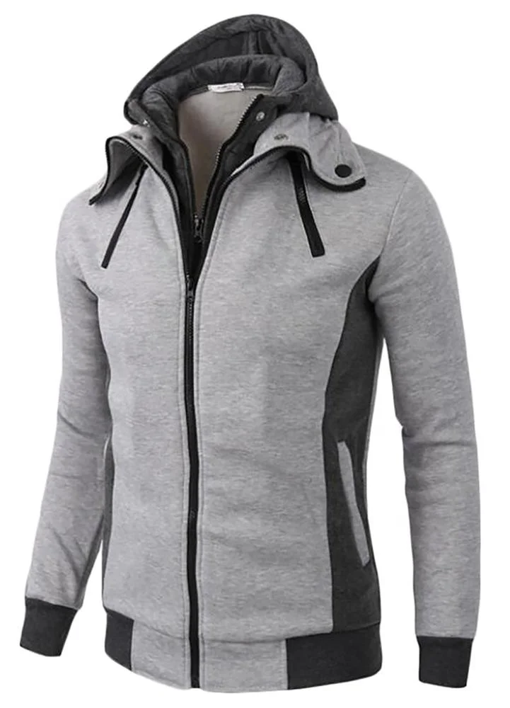 Качественная мужская толстовка с двойной молнией