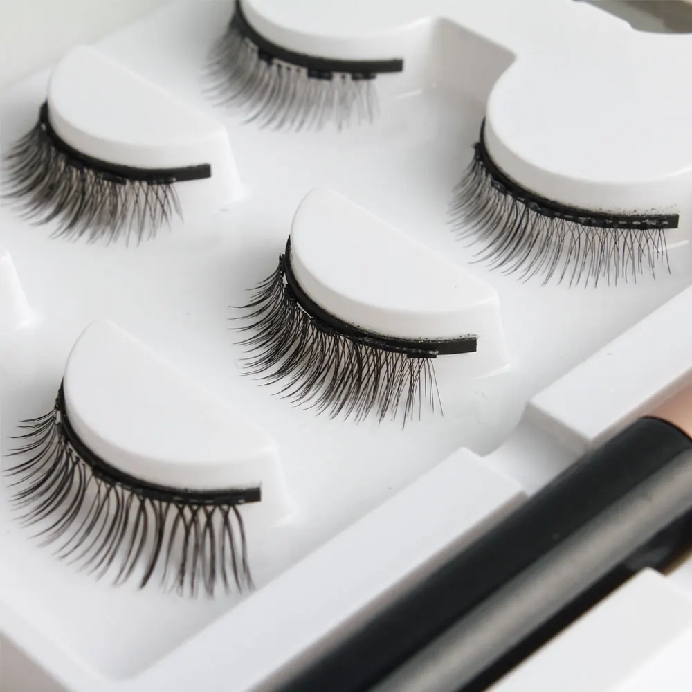 Magnetic eyelashes and eyeliner kits for your private label, False eyelash kits for strip individual lashes