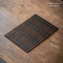 Zong Ye Stalk Row Antique Bamboo Dry Brewing Table Tea Mat Bamboo Teapot Tray Teacup Tea Mat Kung Fu Tea
