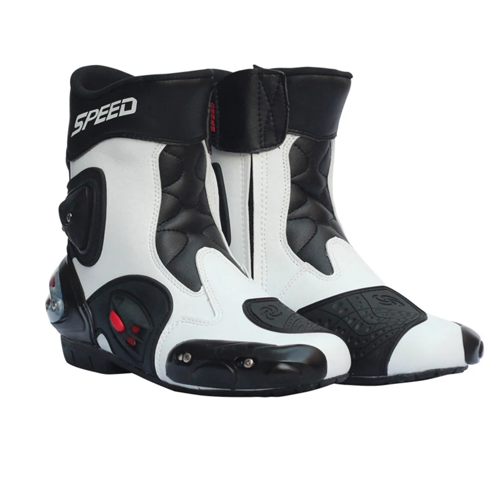 Professional Motorbike Racer Shoes in Black color Long Shoes For Bike Rider Foot Protection Shoes For Adults