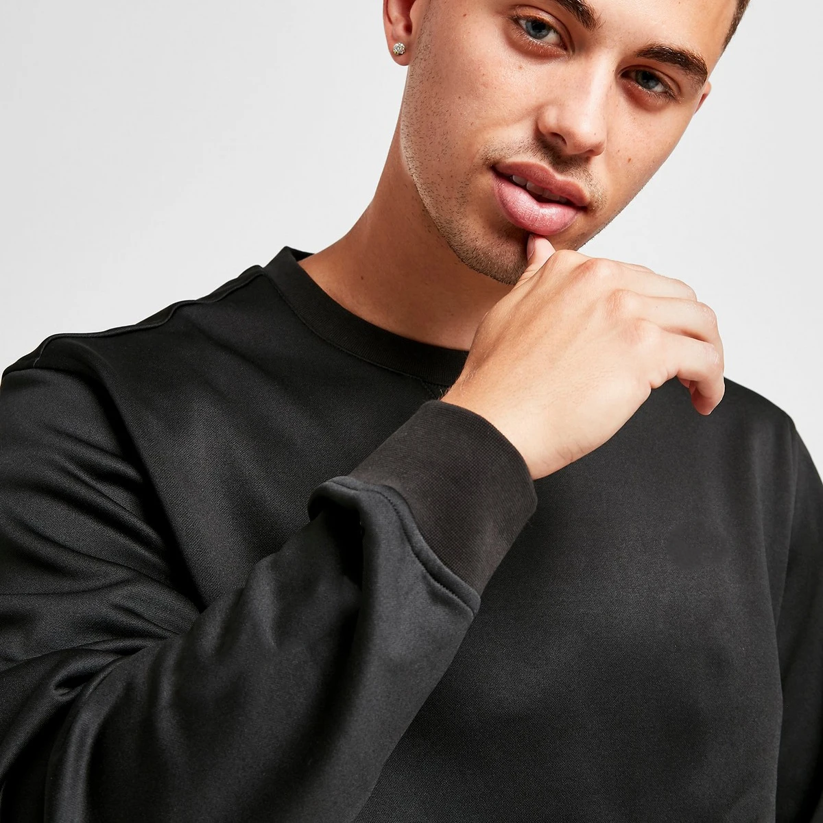 Выполненный на заказ с круглым вырезом пуловер свитшот для мужчин черная футболка обычными рукавами из чистого хлопок/полиэстер ткань