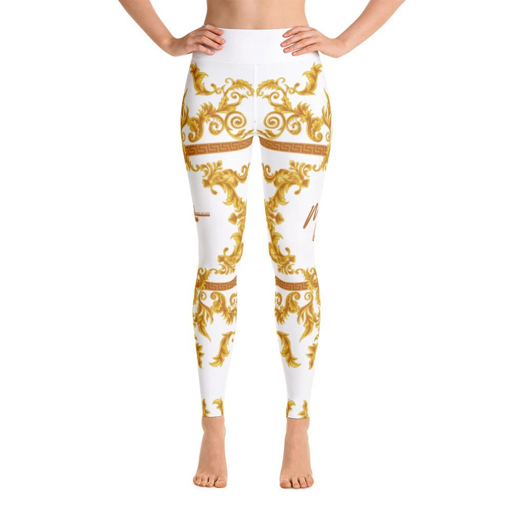 
OEM Service Plus Size Flora Printing Sublimated Yoga Compression Tights 