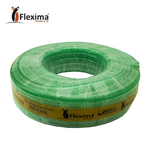 Гибкий зеленый прозрачный нейлоновый резьбовой Плетеный садовый шланг Flexima из ПВХ в различных вариациях