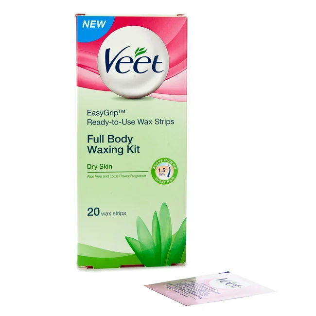 Восковые полоски Veet для сухой кожи полный набор восковых полосок