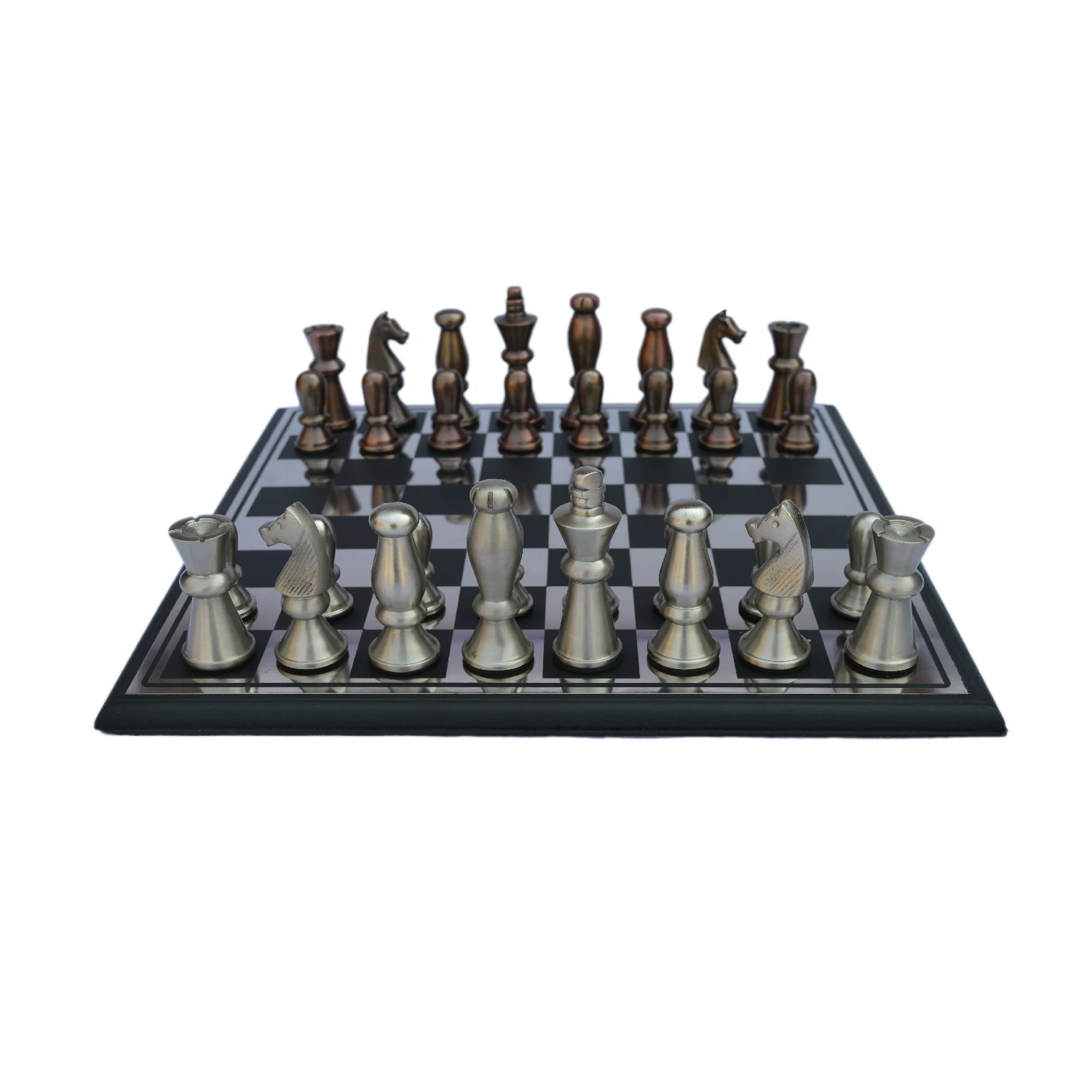 Оригинальные качественные алюминиевые шахматные Игроки с металлическим дизайном и деревянным материалом шахматная настольная игра квадратной формы